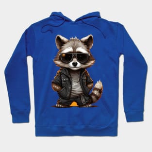 cool raccoon rapper Hoodie